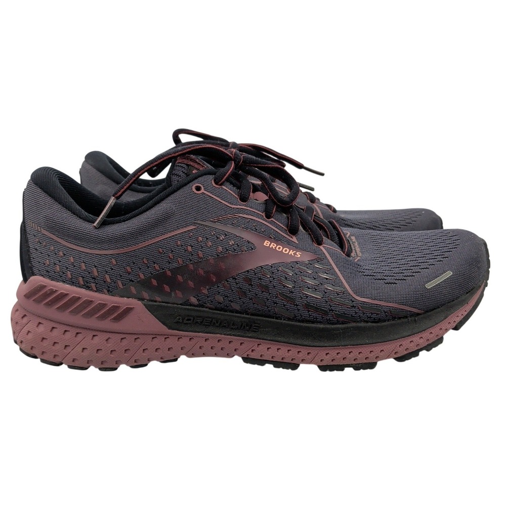 Brooks Adrenaline GTS 21 Womens 10.5 Wide Ebony Black Yucca Running Shoes